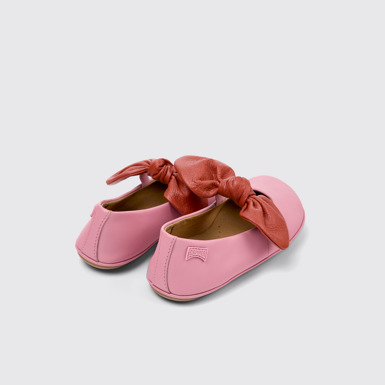 Back view of Right Pink and red ballerinas for kids