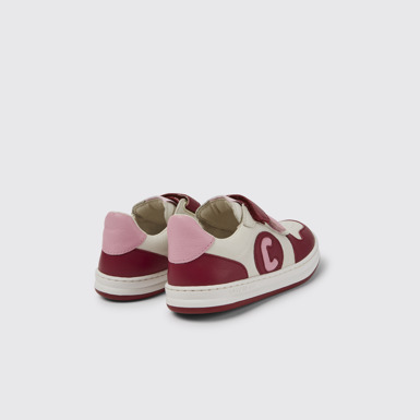 Back view of Runner White, pink and light pink sneakers