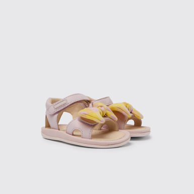 Bicho Sandalias en rosa y amarillo para niños