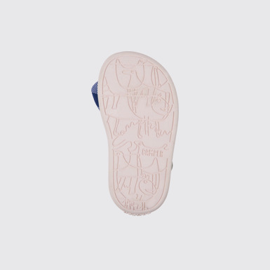 The sole of Bicho White leather sandals for kids