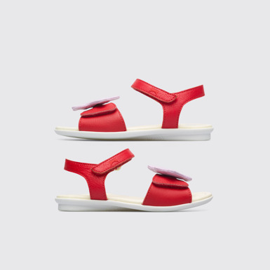 Side view of Twins Red TWINS sandal for girls