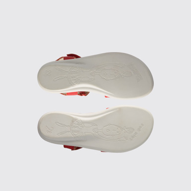 The sole of Twins Red TWINS sandal for girls