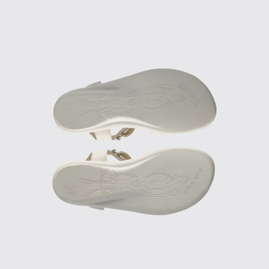 The sole of Twins White TWINS sandal for girls
