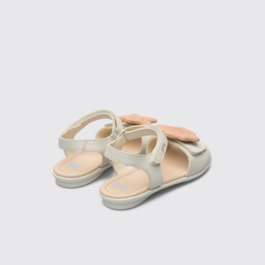 Back view of Twins White TWINS sandal for girls