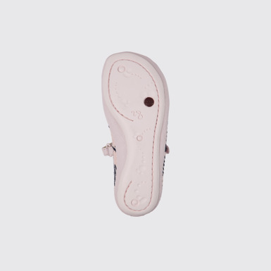The sole of Twins Pink and blue ballerinas for girls
