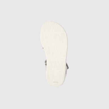 The sole of Miko Silver leather sandals for girls
