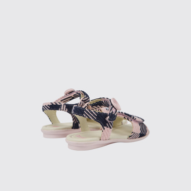 Back view of Twins Pink and blue sandals for girls