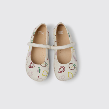 Twins Witte leren meisjesballerina's