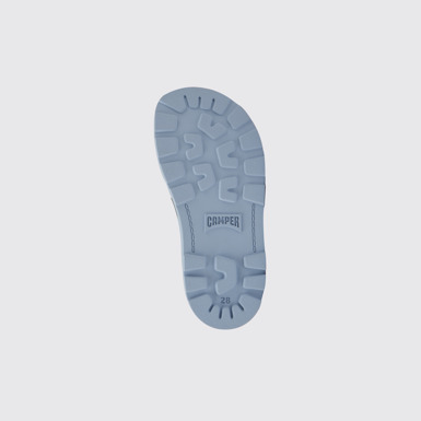 The sole of Brutus Sandal Green and blue leather sandals for kids