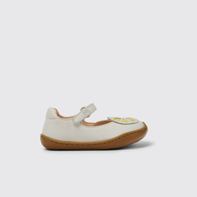 Twins Zapatos blancos de piel para niña