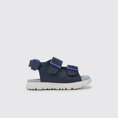 Oruga Sandales en cuir bleu pour enfant