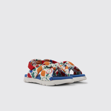 Front view of Oruga Multicolored sandals for kids