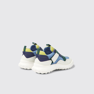 Back view of CRCLR Multicolored leather and textile sneakers for kids