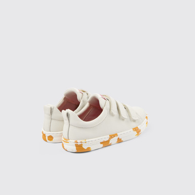 Back view of Runner White Leather Sneaker