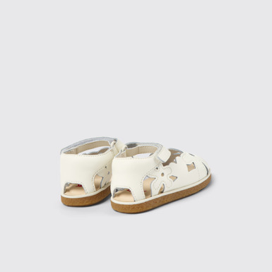 Twins Sandalias blancas de piel para niños