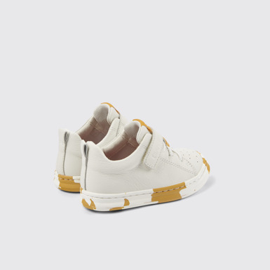 Back view of Runner White Leather Sneaker