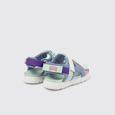 Back view of Twins Multicolored Textile 2-Strap Sandal