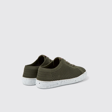 Back view of Peu Touring Green textile shoes for kids