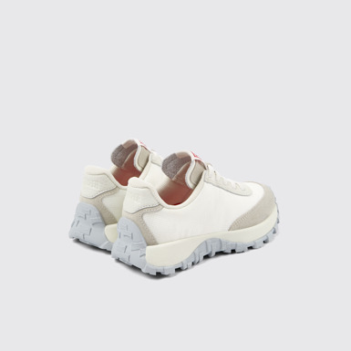 Back view of Drift Trail White Textile/Nubuck Sneaker