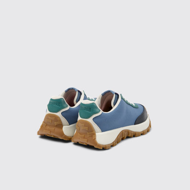 Back view of Drift Trail Multicolor Recycled PET and Leather Sneakers for Kids.