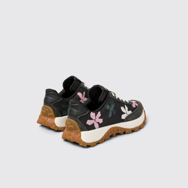 Back view of Drift Trail Multicolor Textile and Nubuck Sneakers for Kids.