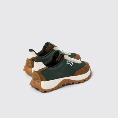 Back view of Drift Trail Multicolor Textile and Nubuck Sneakers for Kids.