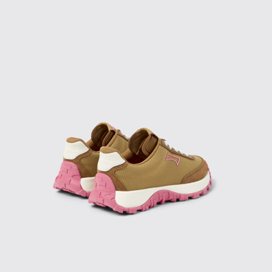 Drift Trail Sneakers de tejido y nobuk marrones para niños.