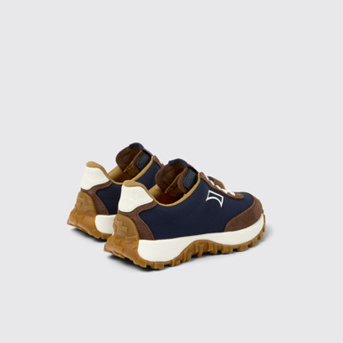 Back view of Drift Trail Multicolor Textile and Nubuck Sneakers for kids.