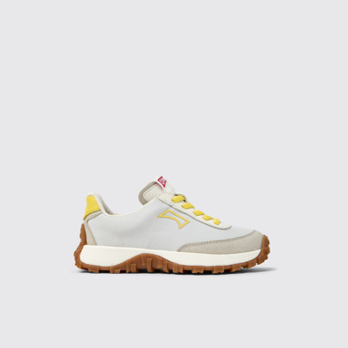 Side view of Drift Trail Multicolor Textile and Leather Nubuck Sneakers for kids.