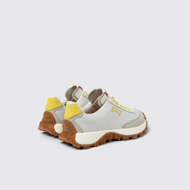 Back view of Drift Trail Multicolor Textile and Leather Nubuck Sneakers for kids.