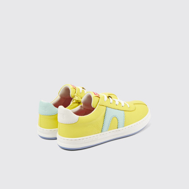 Back view of Twins Yellow Leather Sneaker