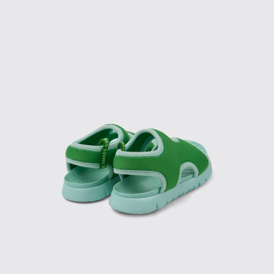 Back view of Oruga Green Textile Sandal