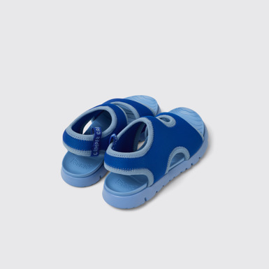 Back view of Oruga Blue Textile Sandal