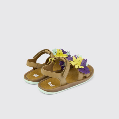 Back view of Twins Multicolored Leather Sandal
