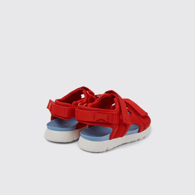 Back view of Oruga Red Textile Sandal