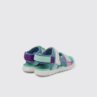Back view of Twins Multicolored Textile Sandal