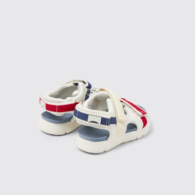 Back view of Twins Multicolor Textile Sandals for kids.