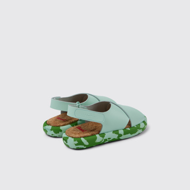 Back view of Pelotas Flota Blue Leather X-Strap Sandal