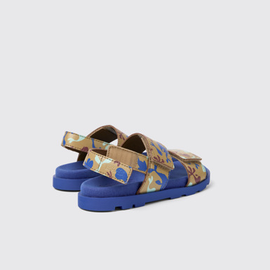 Back view of Brutus Sandal Multicolored Leather 2-Strap Sandal