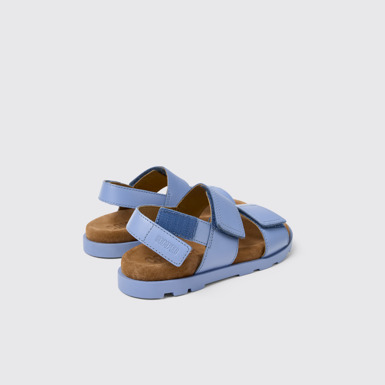 Back view of Brutus Sandal Blue Leather 2-Strap Sandal
