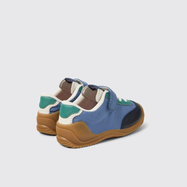 Back view of Dadda Multicolor Textile and Leather Sneakers for Kids.