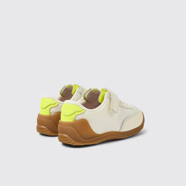 Back view of Dadda Multicolor Textile and Leather Sneakers for Kids.