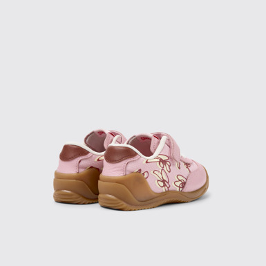 Back view of Dadda Multicolor Textile and Leather Sneakers for Kids.