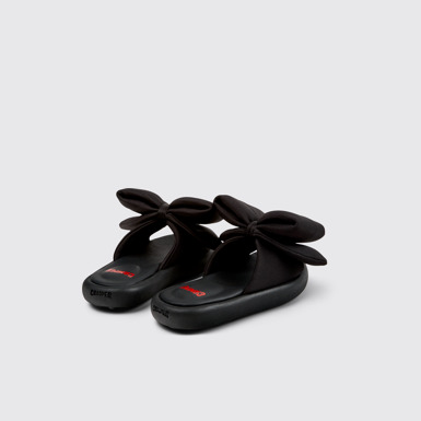 Back view of Pelotas Flota Black Recycled PET Sandals for Kids.