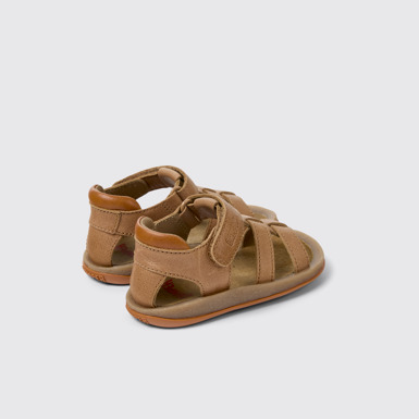 Back view of Bicho Multicolor Leather Sandals for Kids.