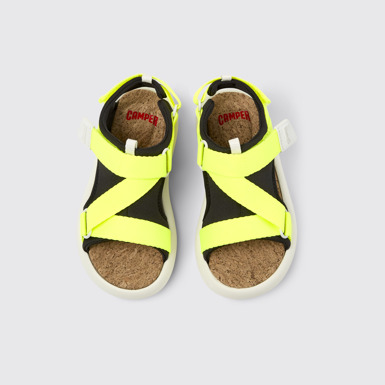 Overhead view of Pelotas Flota Multicolor Recycled PET Sandals for Kids.