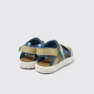 Back view of Pelotas Flota Multicolor Recycled PET Sandals for Kids.