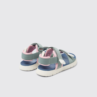 Back view of Oruga Multicolor Textile Kids' Sandal.