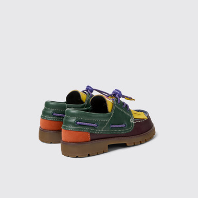 Back view of Bobo Choses x Camper Multicolor Leather and Nubuck Nautical for Kids.