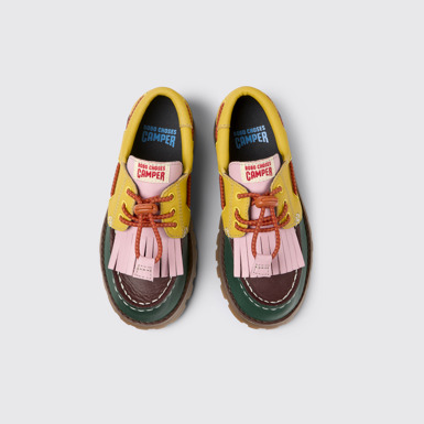 Bobo Choses x Camper Πολύχρωμα παπούτσια σε ναυτικό στιλ από δέρμα και νουμπούκ για παιδιά.